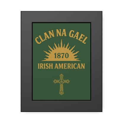 "Clan na Gael - Irish American", Framed Paper Poster (Brithemain Green)