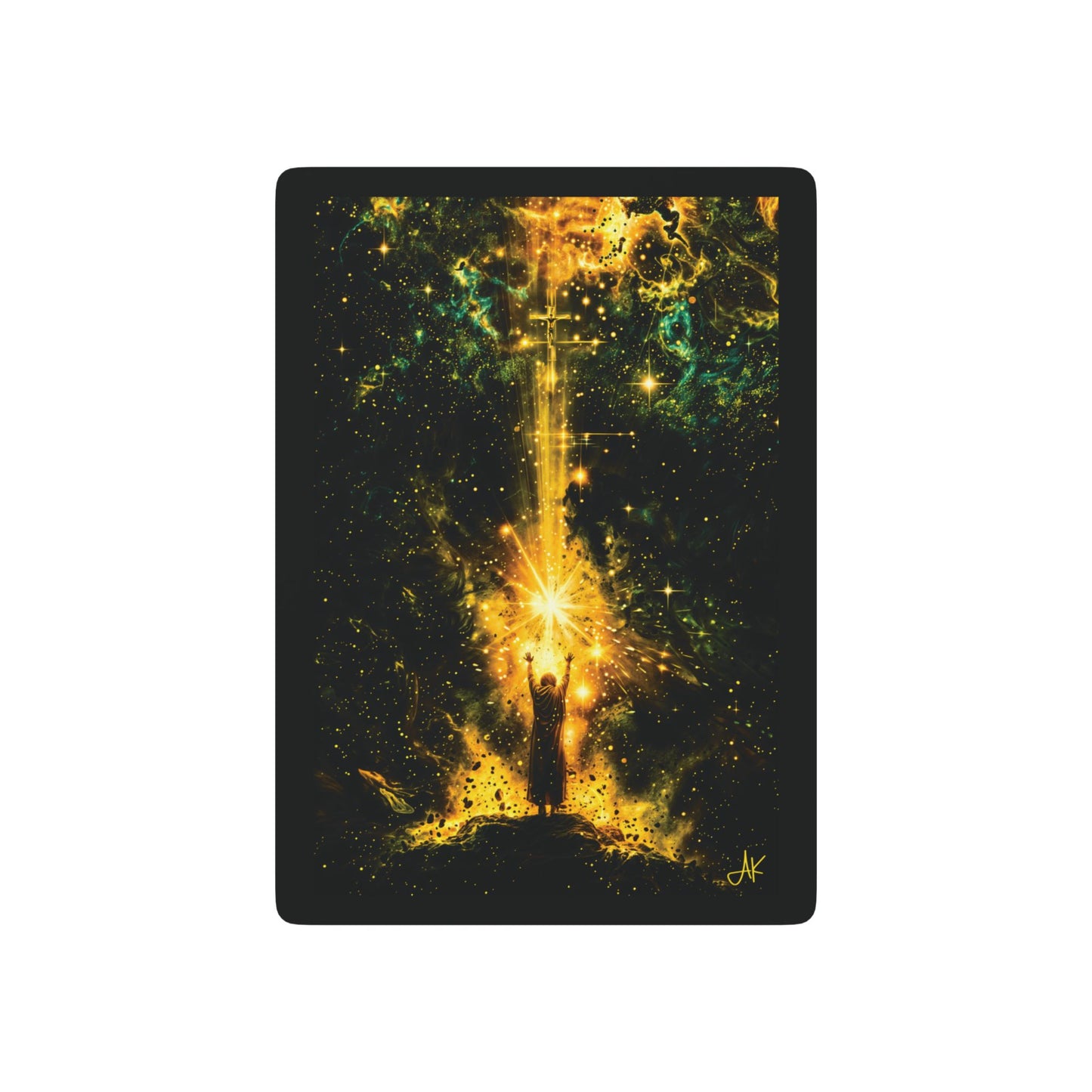 "Empowered by His Sacrifice", Christian Fine Art Playing Cards (Void Black)