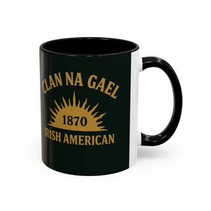"Clan na Gael - Irish American", Colorful Mugs (11oz, 15oz) (Túath Green)