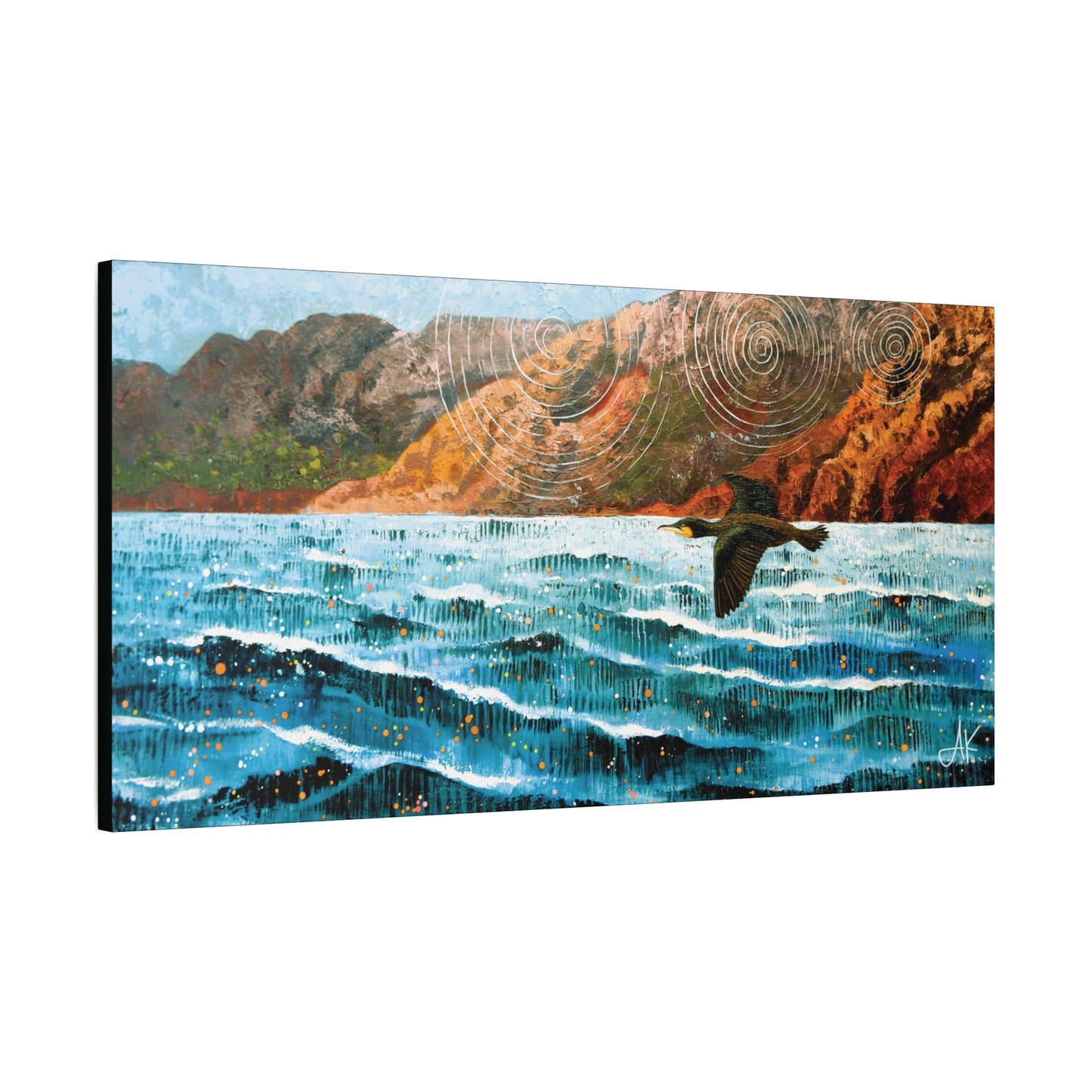 "Sky Kin II – Gannet on the Weather Edge", Fine Art Matte Canvas, Stretched, 1.25"