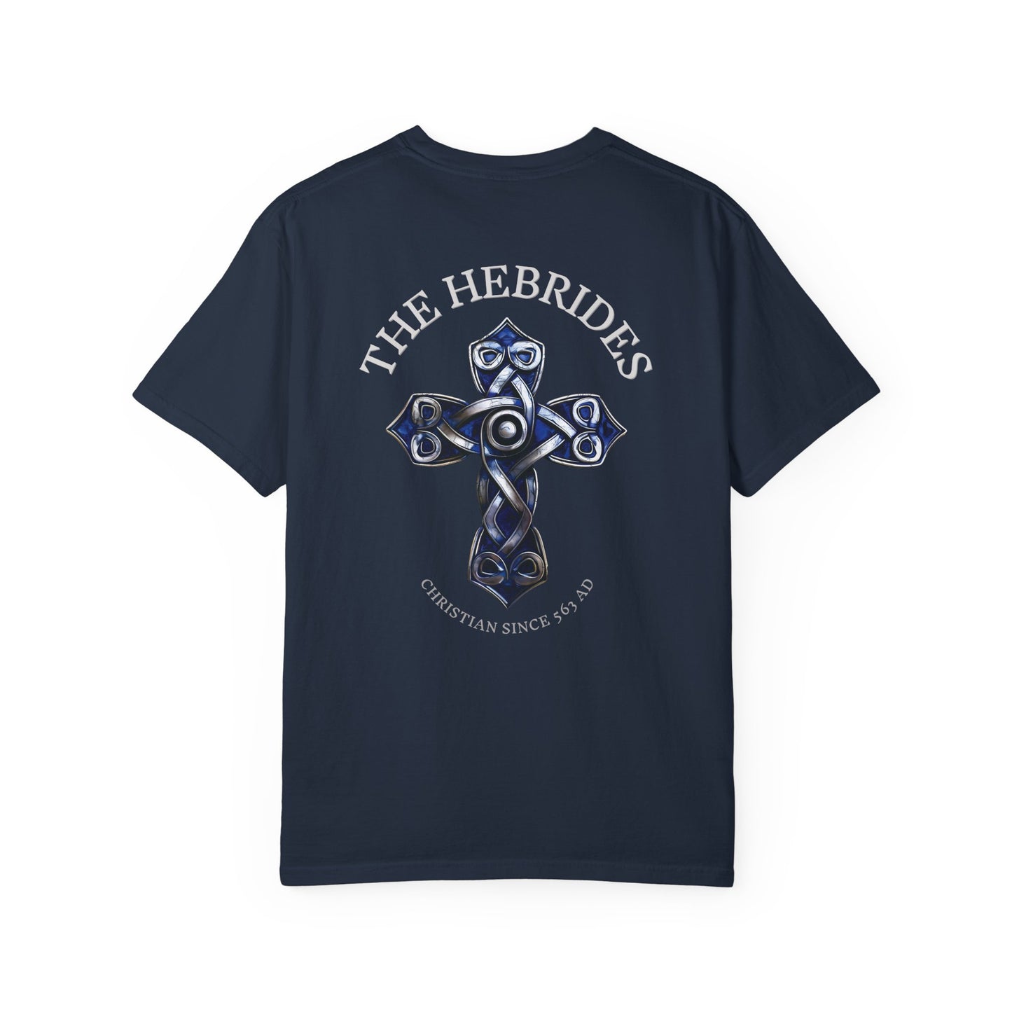 "The Hebrides - Christian since 563 AD", Unisex T-shirt