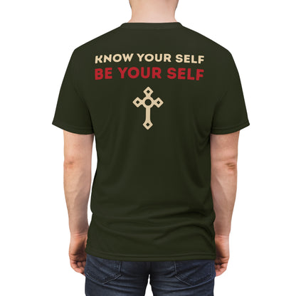 "Know Your Self", Unisex T-shirt (Rangitoto Green)