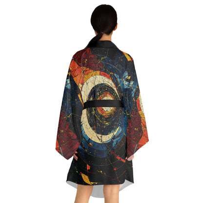 "Shatterdawn Vortex", Long Sleeve Kimono Robe