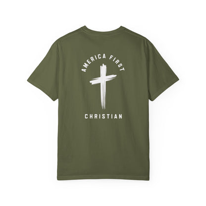 "America First Christian" #05, Unisex T-shirt (Dark Colors)