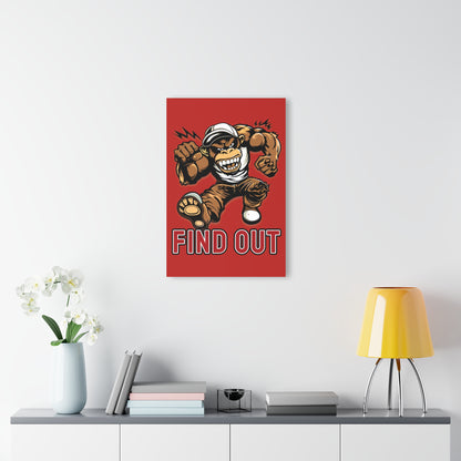 "Find Out", Acrylic Wall Prints (French Cleat Hanging) (Mid Scarlet)