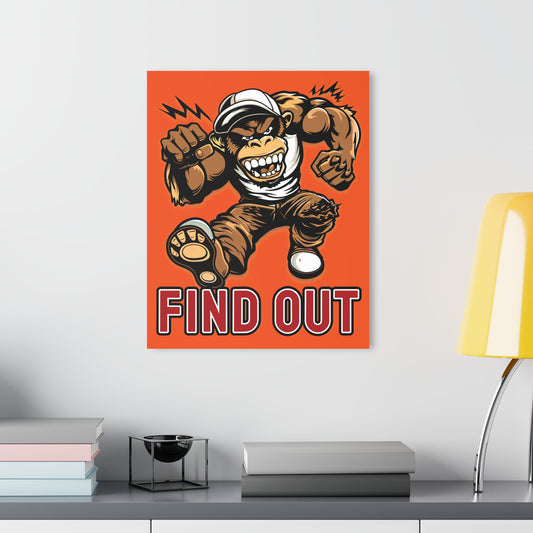 "Find Out", Acrylic Wall Prints (French Cleat Hanging) (Willpower Orange)