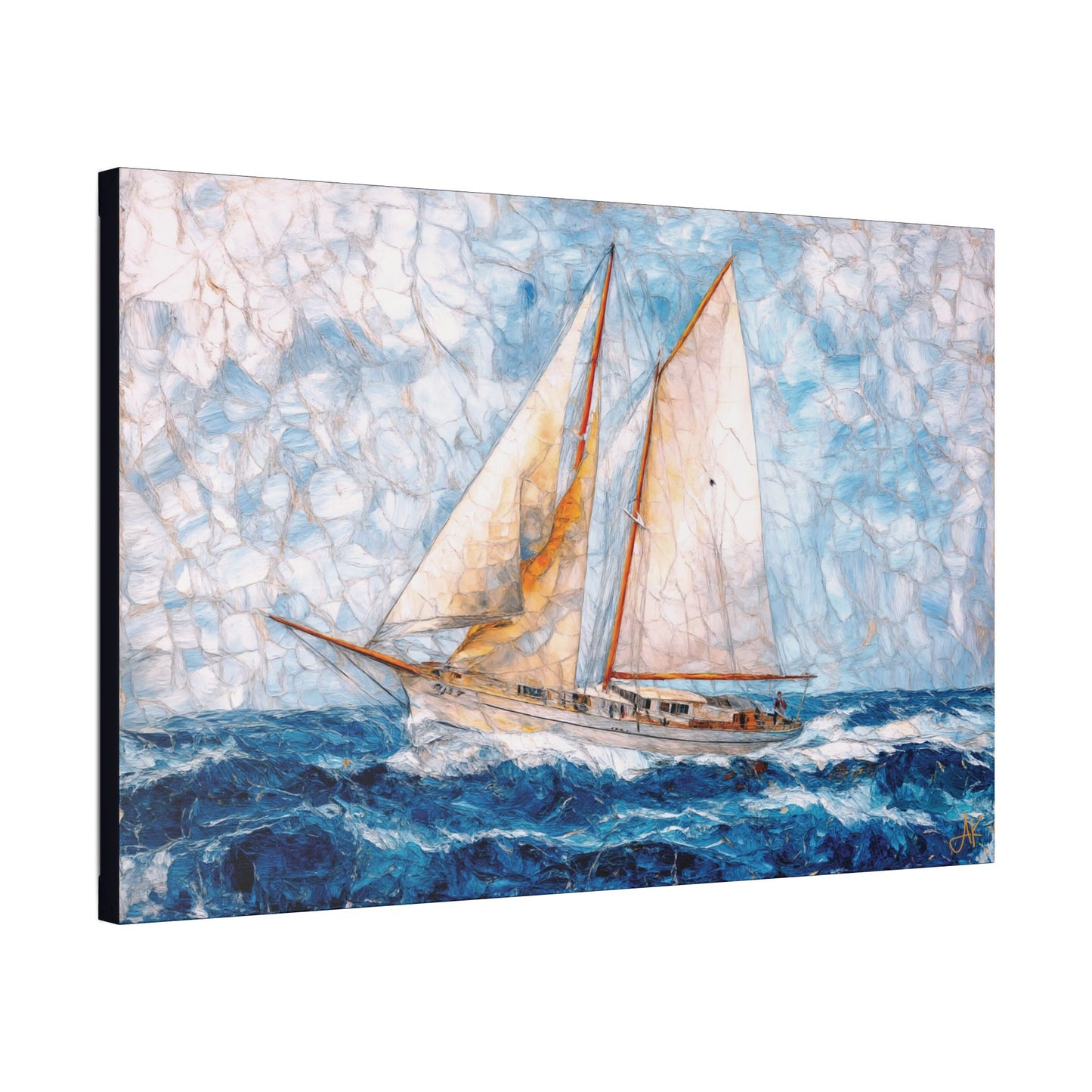 "Echoes of Ancestral Sea Lords", Stretched Classic Canvas Fine Art Print