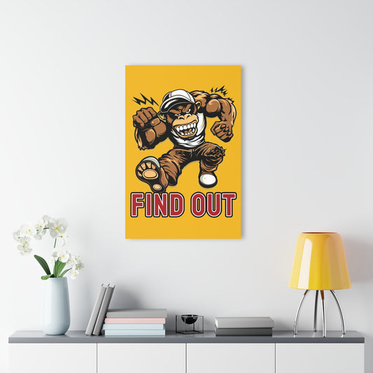 "Find Out", Acrylic Wall Prints (French Cleat Hanging) (Amber Yellow)
