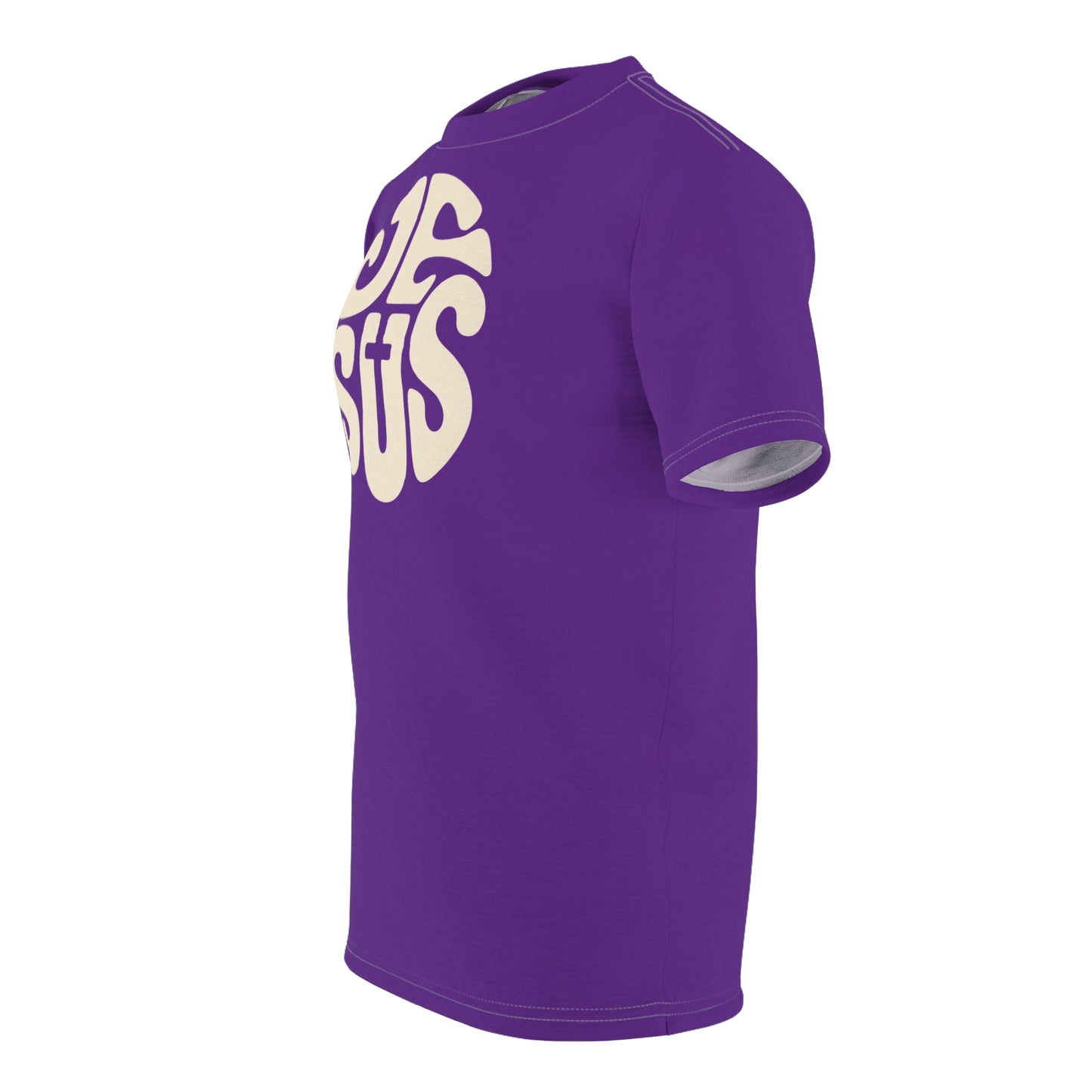 "Retro Jesus", Unisex T-shirt (Storm Purple)