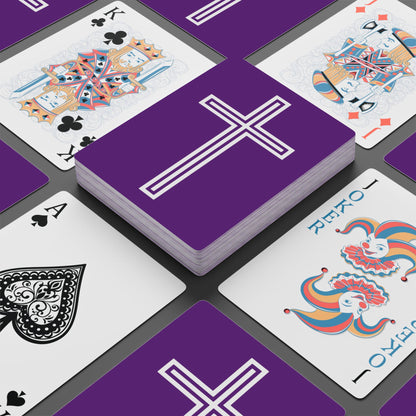 "A Simple Cross", Chrsitian Playing Cards (Vesper Violet)