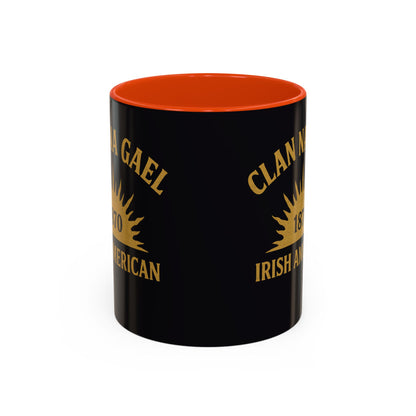 "Clan na Gael - Irish American", Colorful Mugs (11oz, 15oz) (Raven Black)