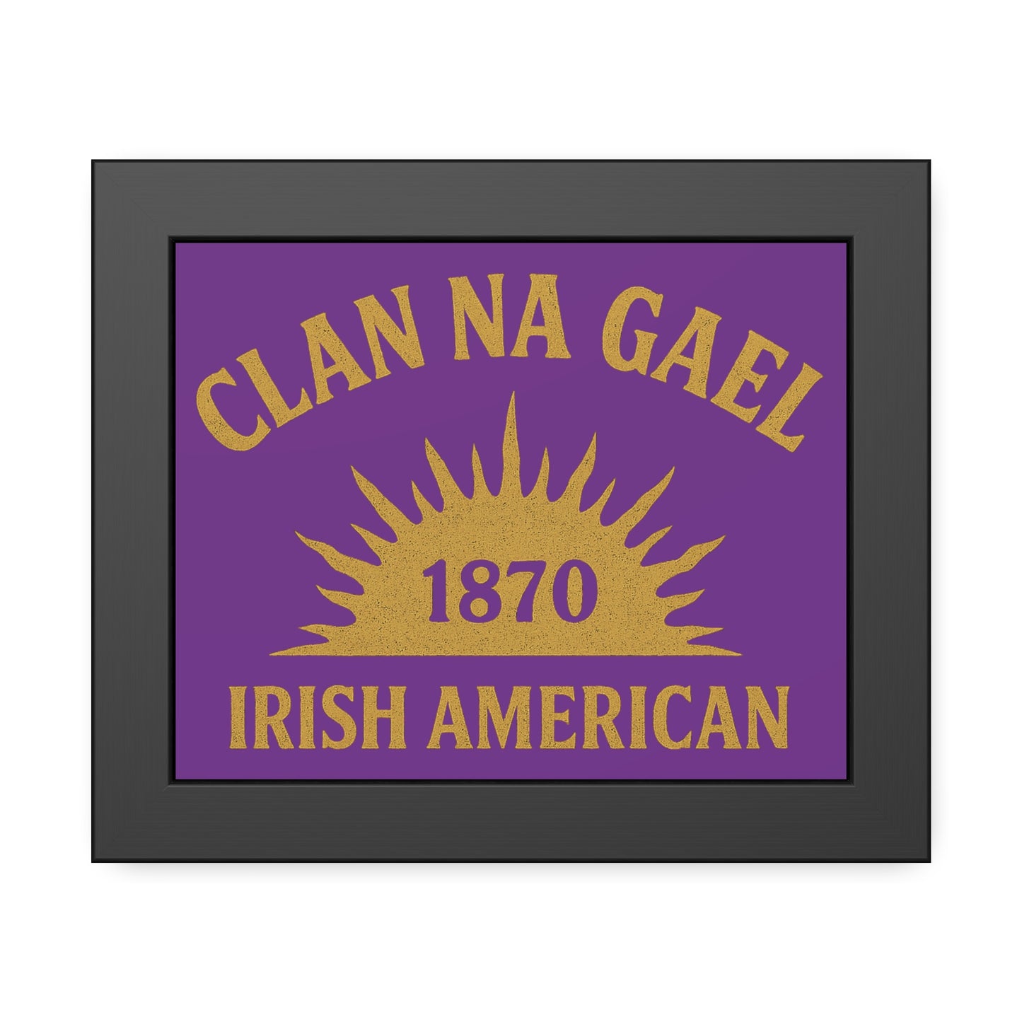 "Clan na Gael - Irish American", Framed Paper Poster (Vesper Violet)