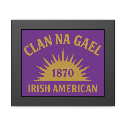 "Clan na Gael - Irish American", Framed Paper Poster (Vesper Violet)