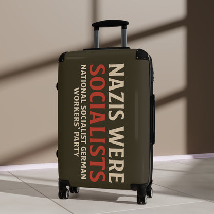 "Nazis were Socialists", Suitcase (Olive Drab Brown)