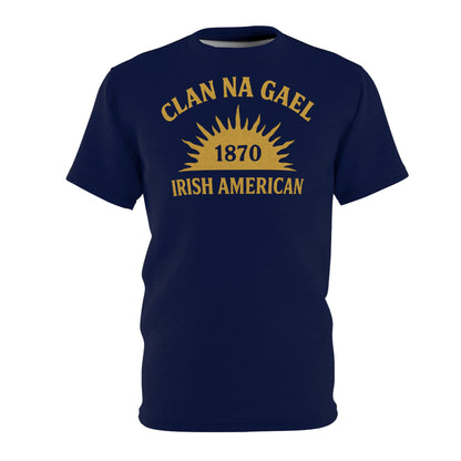 "Clan na Gael - Irish American", Unisex T-shirt (Mariana Blue)