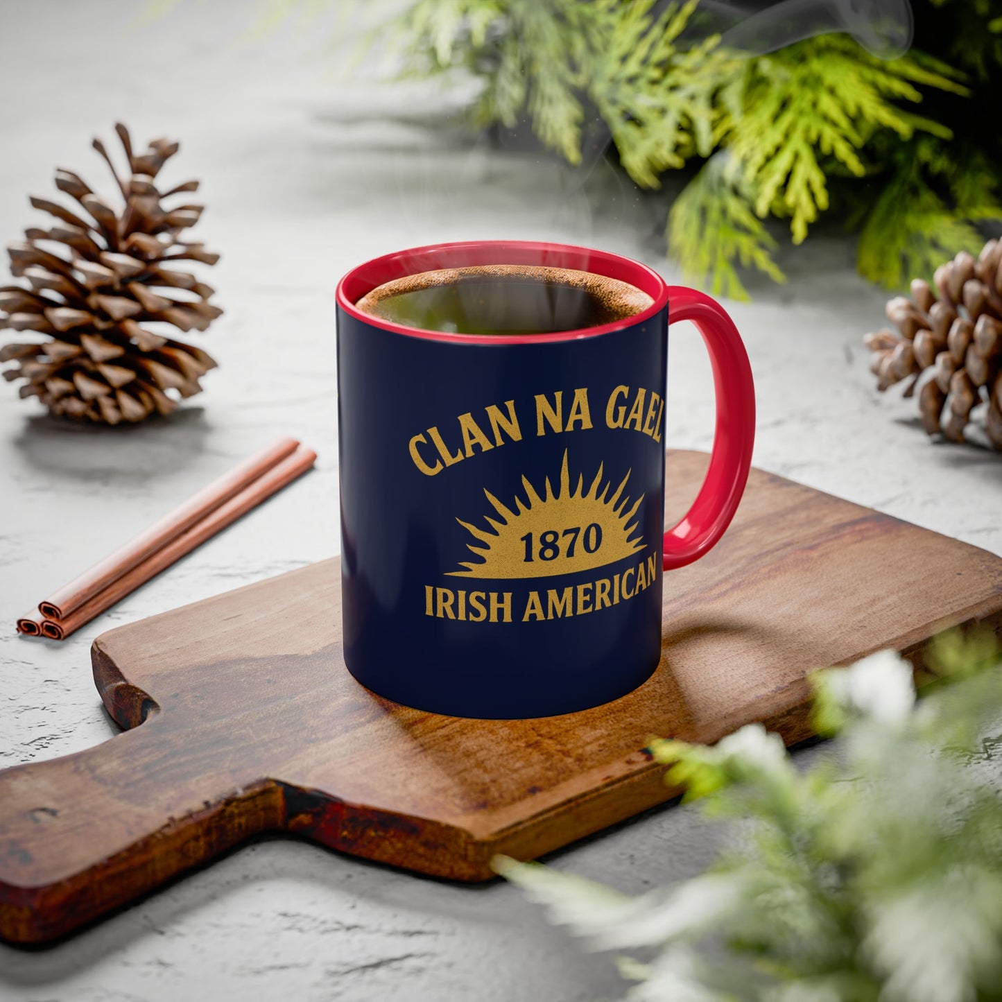 "Clan na Gael - Irish American", Colorful Mugs (11oz, 15oz) (Mariana Blue)