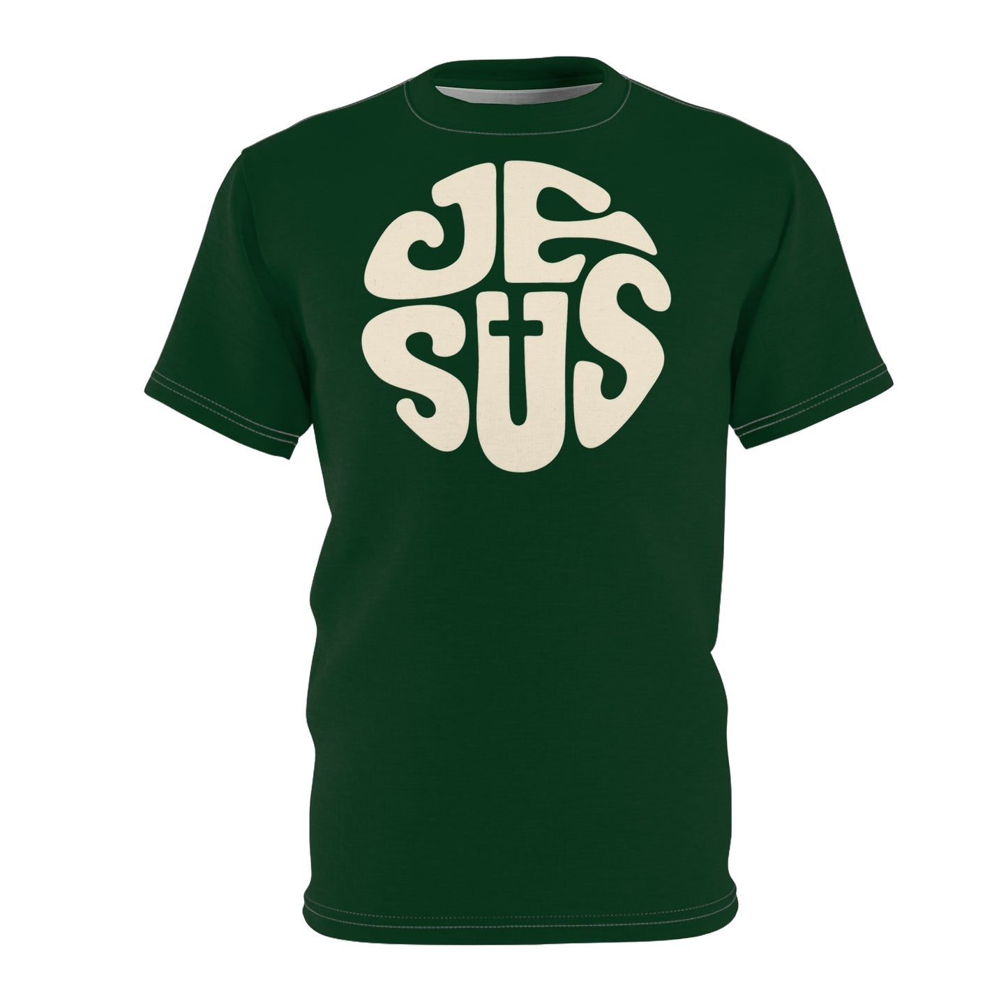 "Retro Jesus", Unisex T-shirt (Monsoon Green)