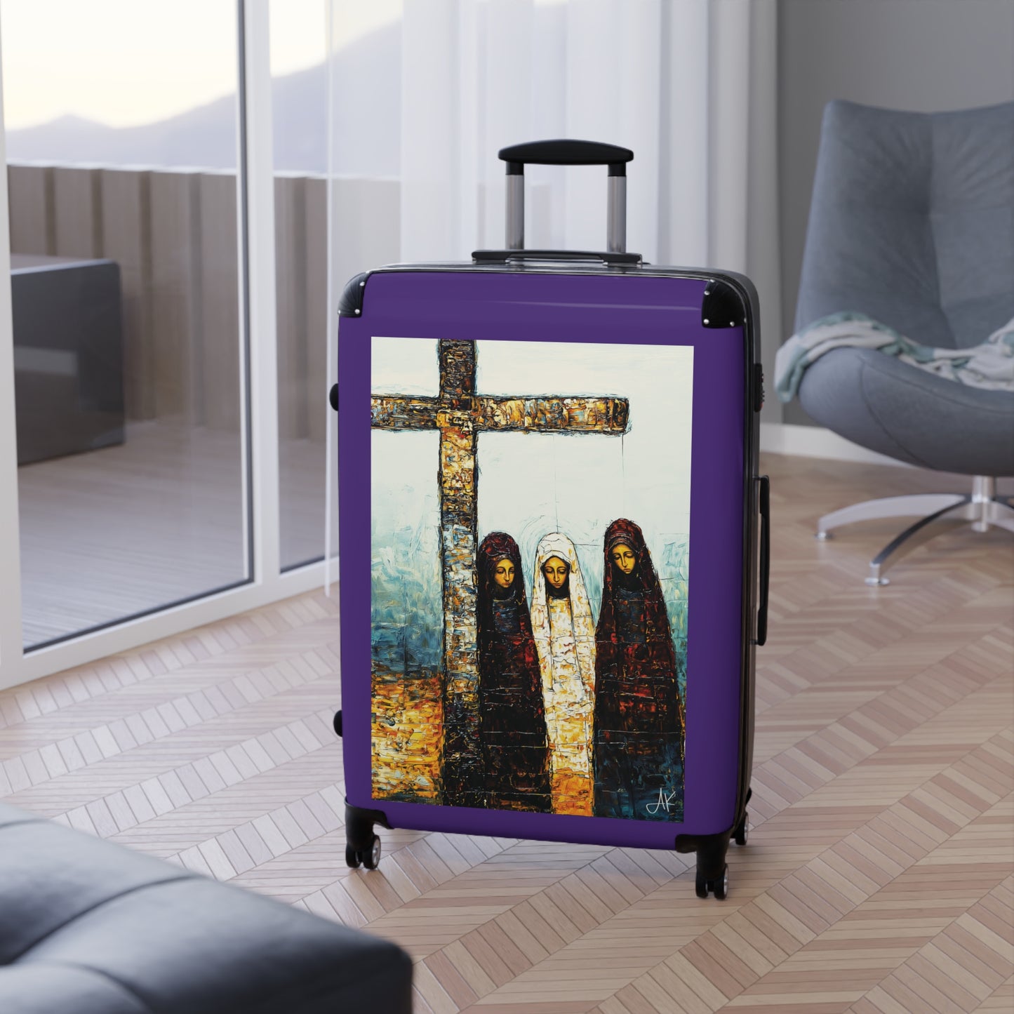 "At-the-Foot of the Cross - John 19:25", Suitcases (Purple)