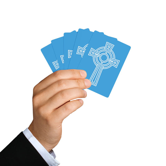 "A Simple High Cross", Christian Playing Cards (Swimmer Blue)