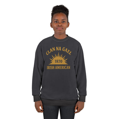 "Clan na Gael - Irish American", Unisex Sweatshirt (Black Denim)