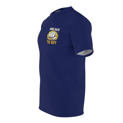 "Bring Back The Biff", Unisex T-shirt (Norway Blue)
