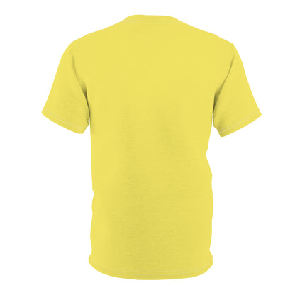 "Intelligent Conversation", Unisex T-shirt (Corn Yellow)