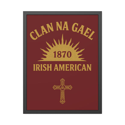 "Clan na Gael - Irish American", Framed Paper Poster (Palladius Red)