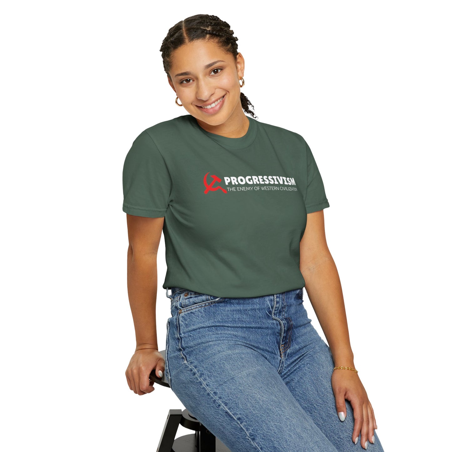 "Progressivism - Enemy of Western Civilization", Unisex T-shirt (Dark Colors)