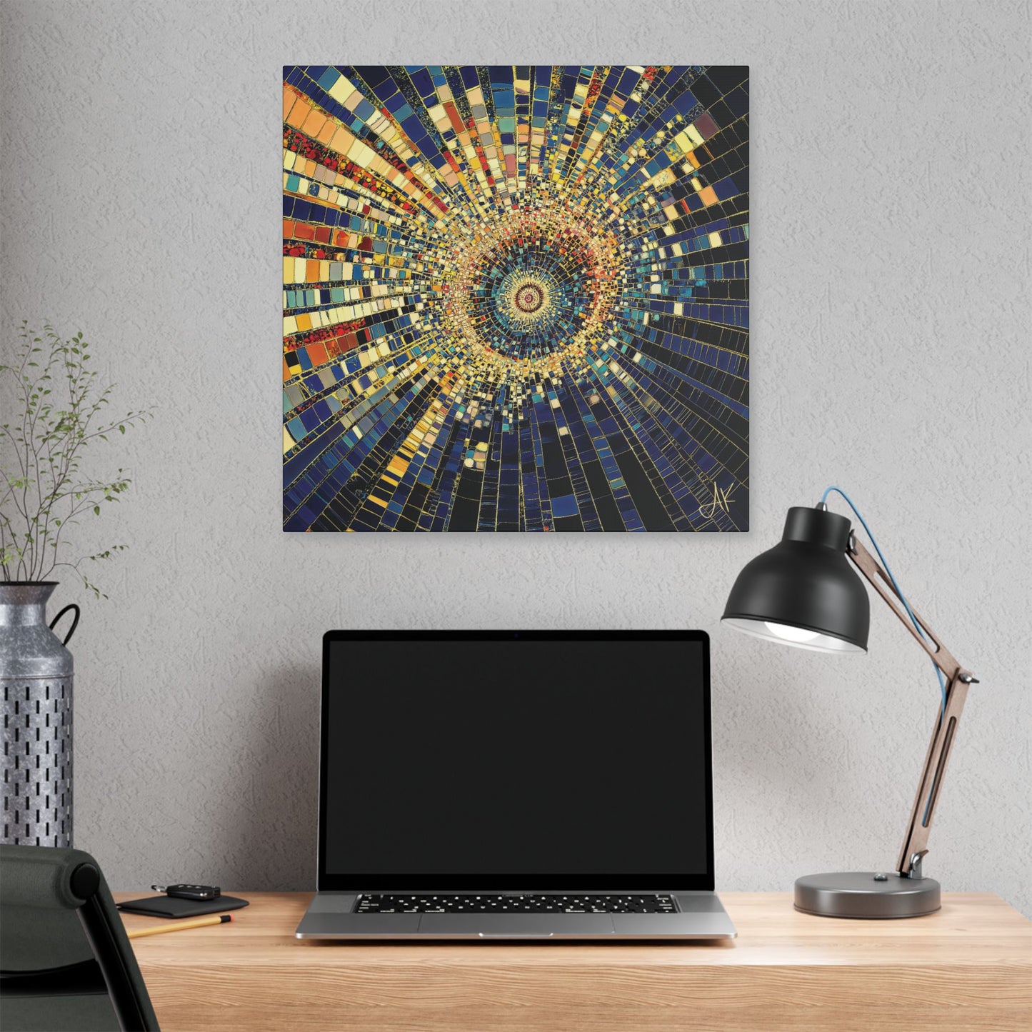 "Mosaic Burst", Stretched Classic Canvas Fine Art Print