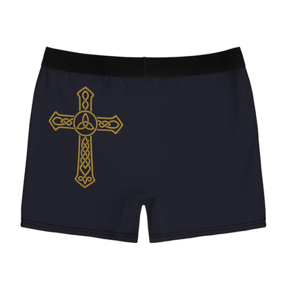 "Clan na Gael - Irish American", Men's Boxer Briefs (Black Rock Blue)