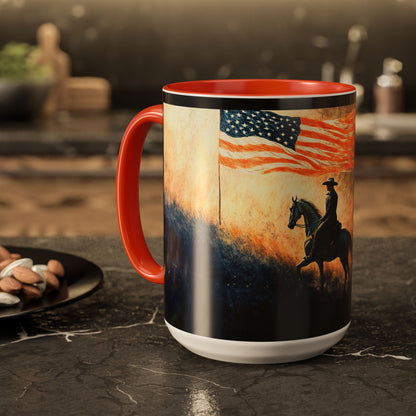 "Liberty under God", Colorful Mugs (11oz, 15oz)