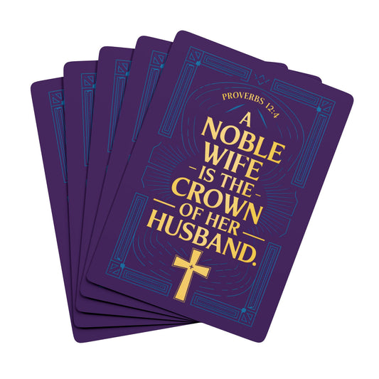 "Proverbs 12:4", Christian Playing Cards (Quandong Plum)