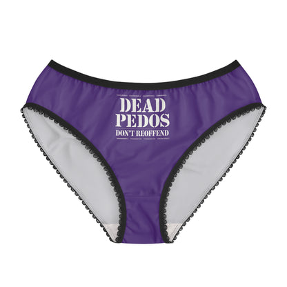 "Dead Pedos Don't Re-Offend", Women's Briefs (Deep Purple)