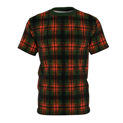 "Kilmor Brieve Tartan", Unisex Tee (Brieve Green Collar)