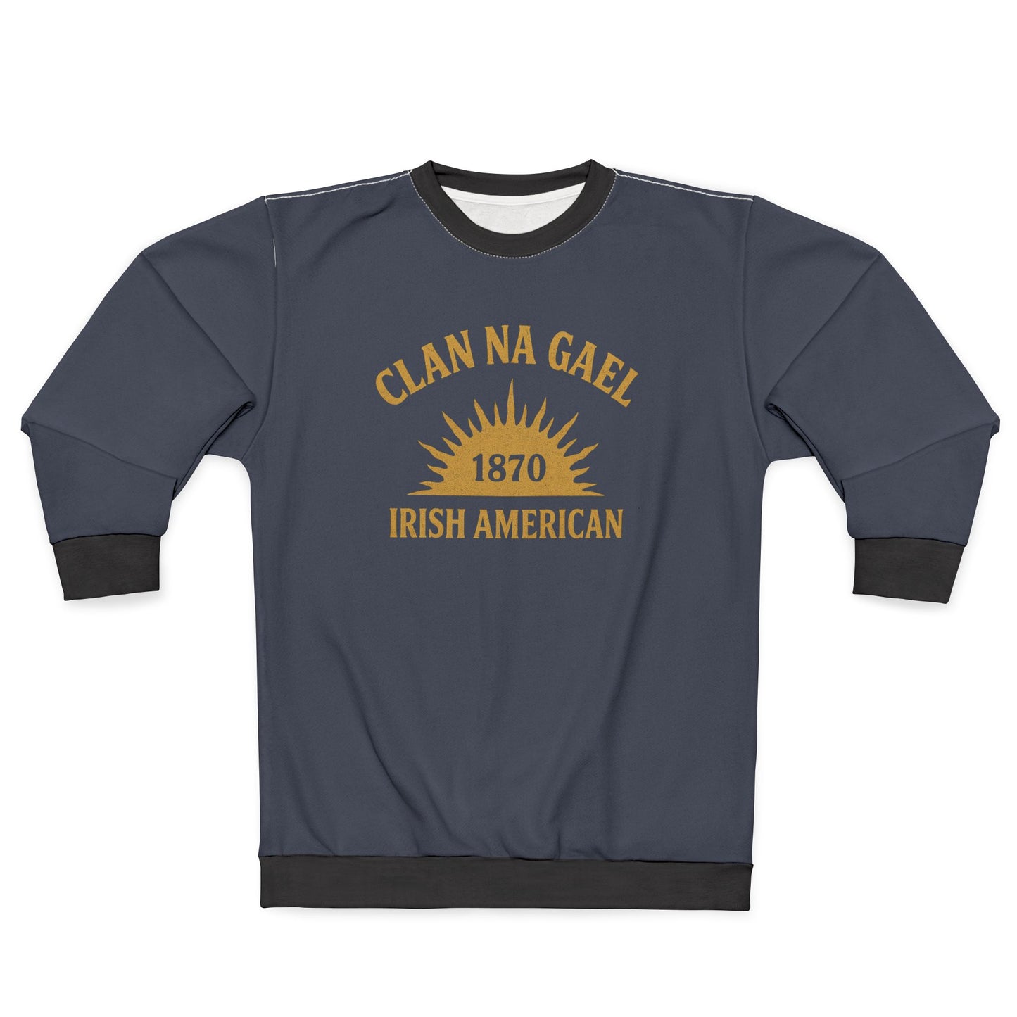 "Clan na Gael - Irish American", Unisex Sweatshirt (Blue Burka Grey)