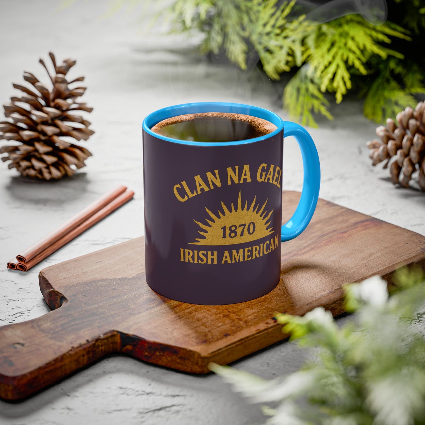 "Clan na Gael - Irish American", Colorful Mugs (11oz, 15oz) (Purple Verbena)