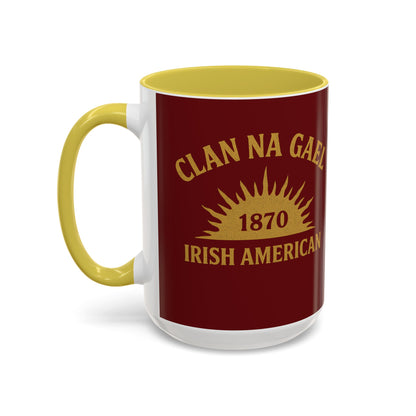"Clan na Gael - Irish American", Colorful Mugs (11oz, 15oz) (Palladius Red)