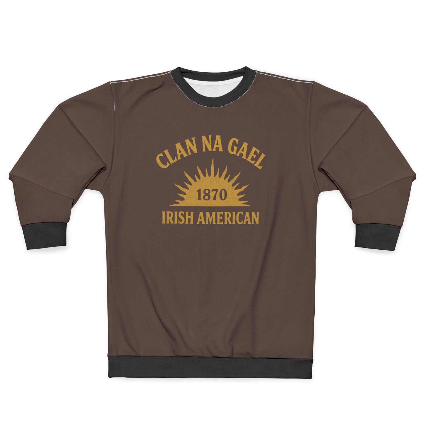 "Clan na Gael - Irish American", Unisex Sweatshirt (Wild Boar Brown)