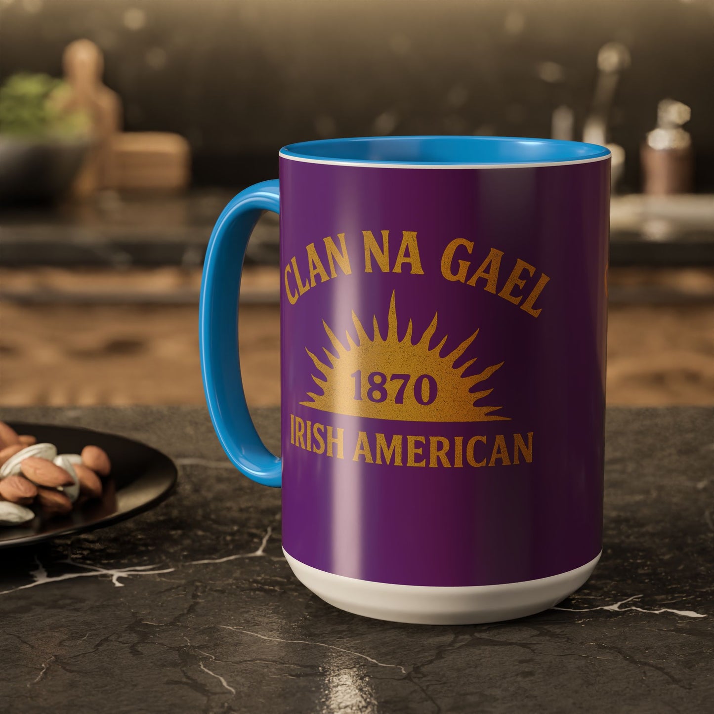 "Clan na Gael - Irish American", Colorful Mugs (11oz, 15oz) (Vesper Violet)