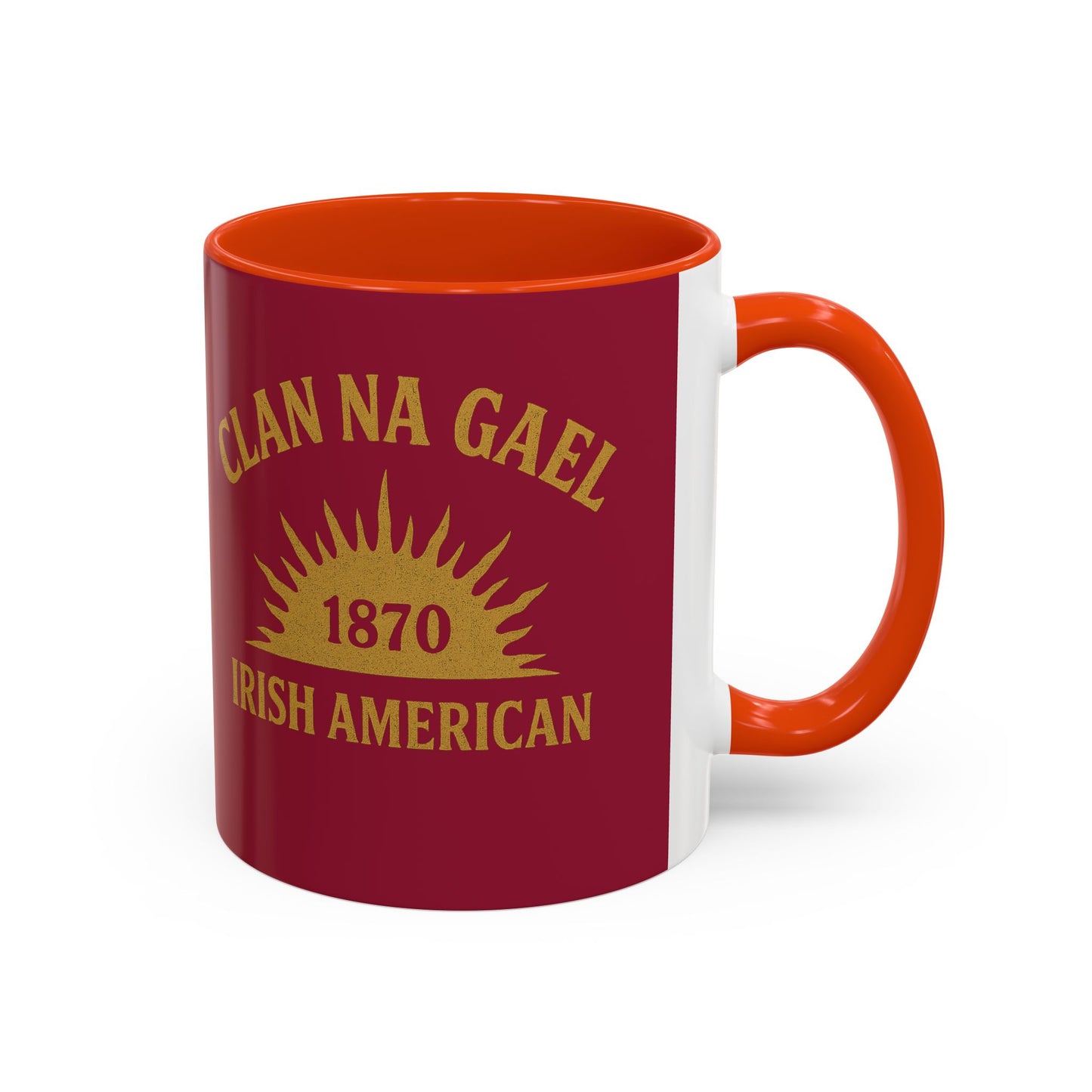 "Clan na Gael - Irish American", Colorful Mugs (11oz, 15oz) (Fénechas Red)