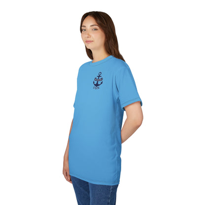 "USN Anchor", Unisex T-shirt (Atlantic Sky)