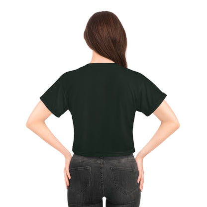 "Nazis were Socialists", Wearable Pattern Art Crop Tee (Jadeblack)