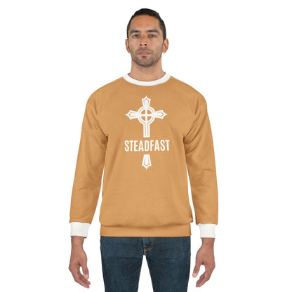 "Steadfast Cross", Unisex Sweatshirt (Camel Brown)