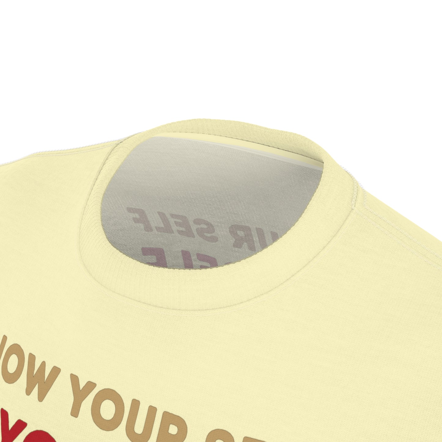 "Know Your Self", Unisex T-shirt (Primrose Light)