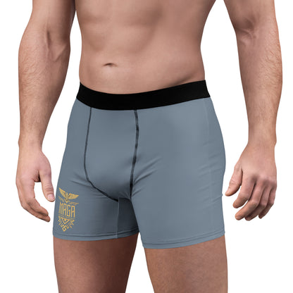 "MAGA Restoring the Republic" #02, Men's Boxer Briefs (Atlantic Grey)