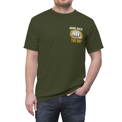 "Bring Back The Biff", Unisex T-shirt (Dark Olive Green)
