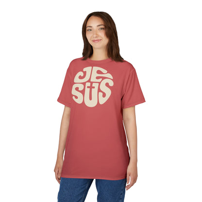 "Retro Jesus", Unisex T-shirt (Faded Cherry)