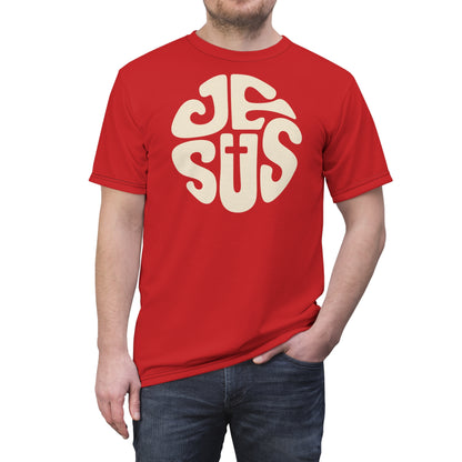 "Retro Jesus", Unisex T-shirt (Uist Red)