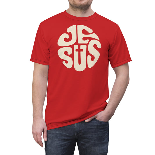 "Retro Jesus", Unisex T-shirt (Uist Red)