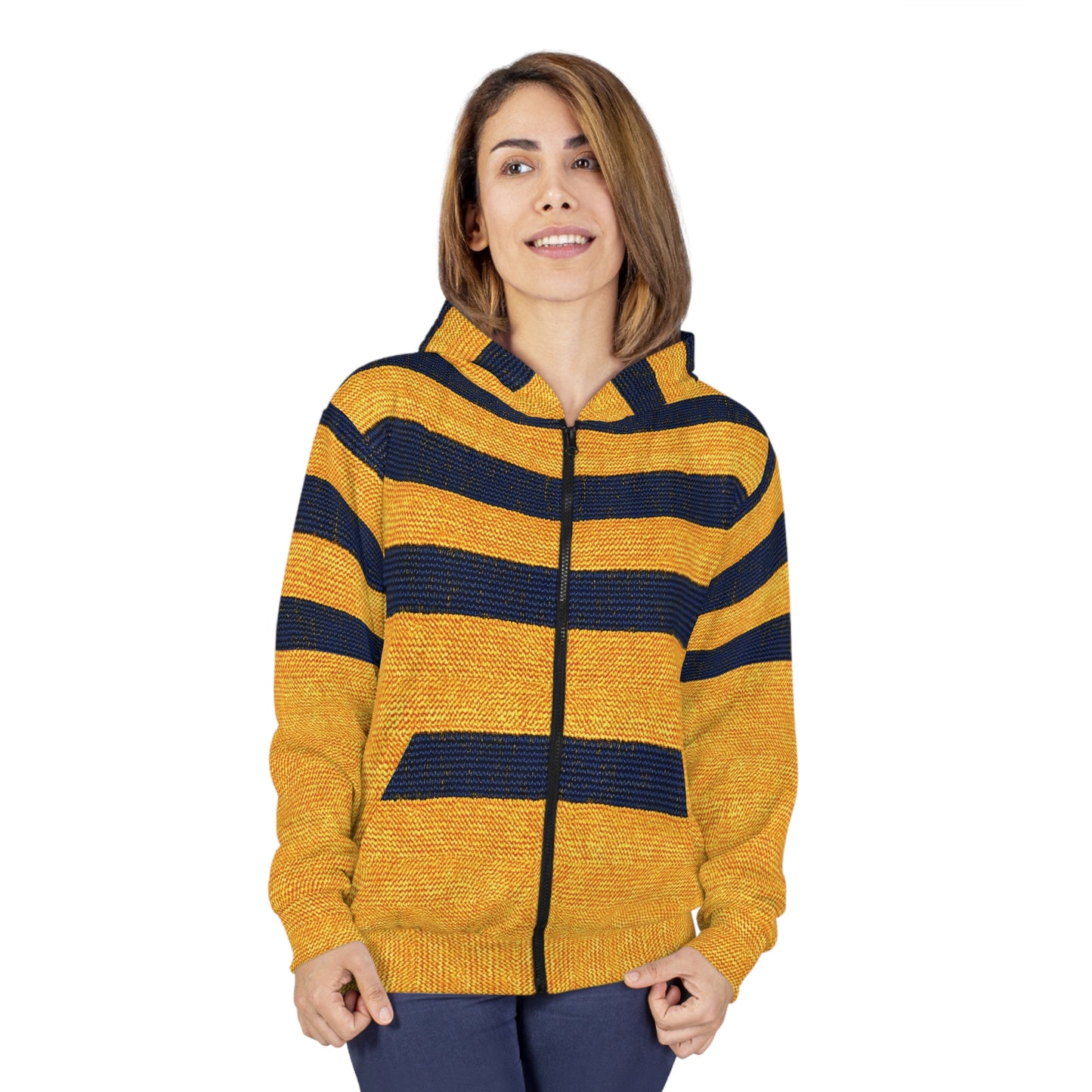 "Triple Ensign", Unisex Wearable Art Zip Hoodie